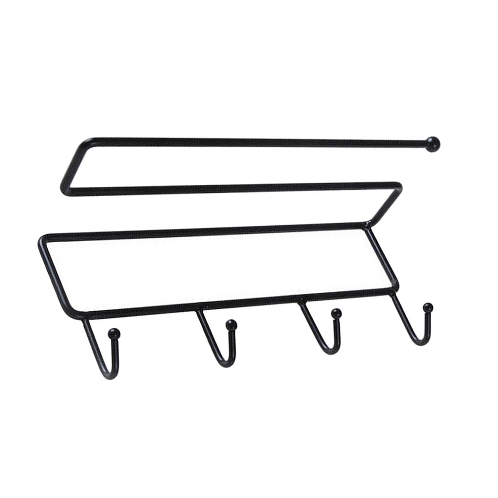 Seamless Sticker Versatile Rack Storage Hanger Hook Holder traceless Black