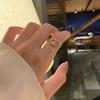 Korean-Style Geometric Titanium Steel Adjustable Index Ring