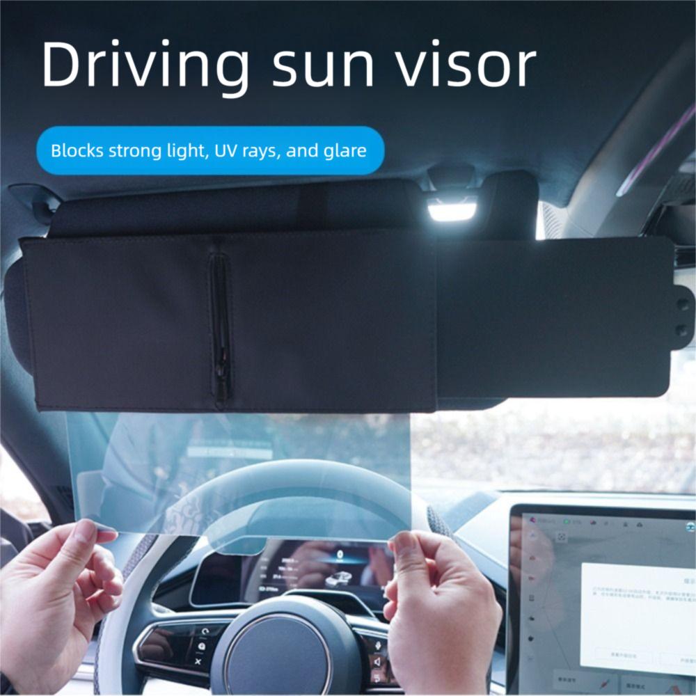 

PC Car Sun Visor Extender with Zipper Slider Cars Accessories High Quality Car Window Sunshade Driver Side