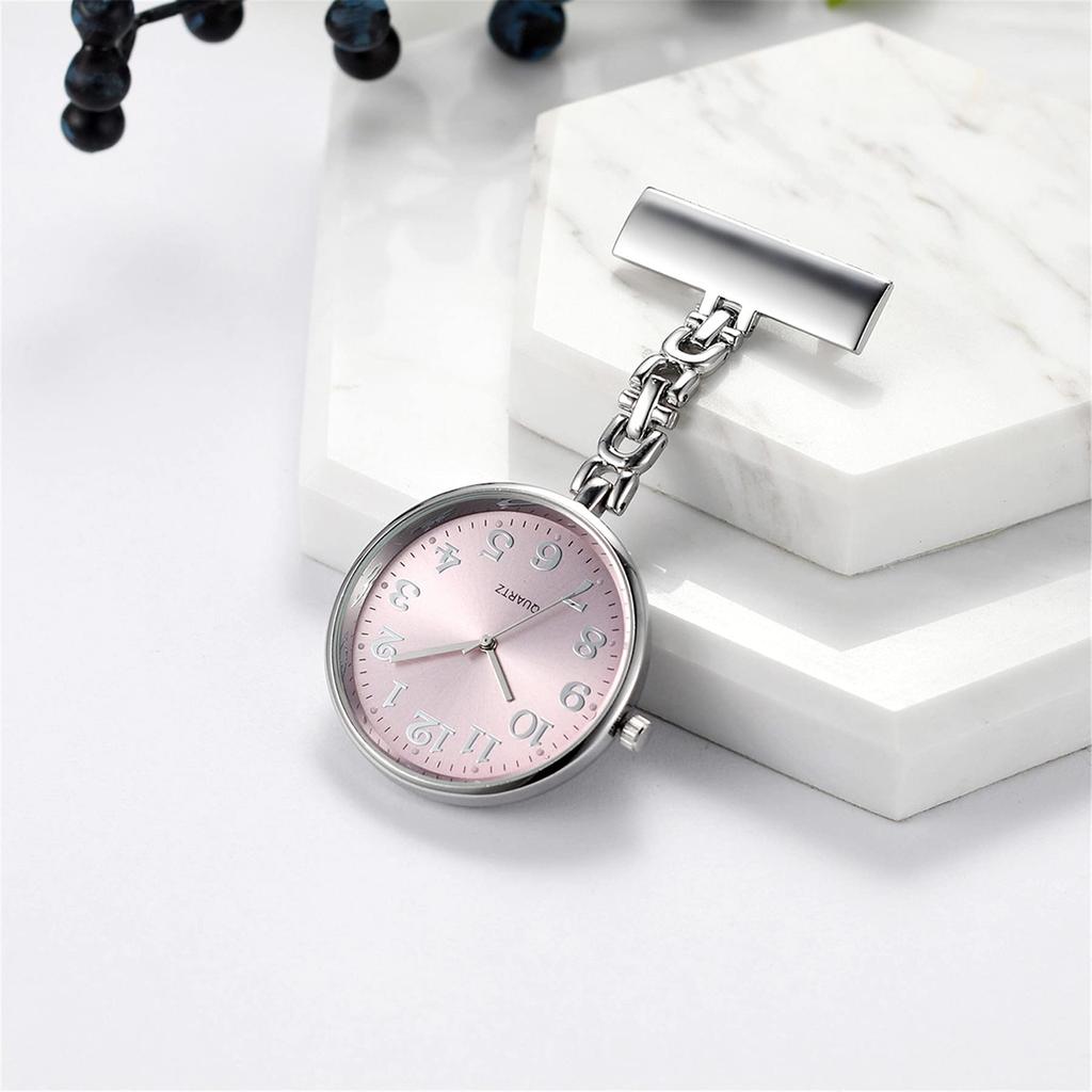 Lancardo Nurse Watch Analog Pocket Watch Clip Amazon Brooch Clock Waterproof Nurse Watch Large Scale Pocket Watch Daily Life Commuting Christmas
