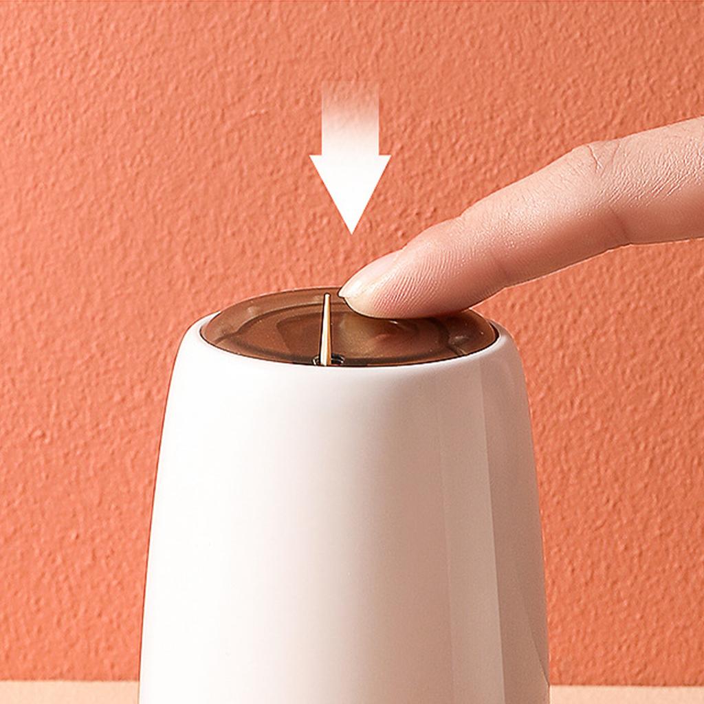 Automatic Toothpick Dispenser Popping Up Toothpick Holder Dispenser Storage Container for Home Kitchen Restaurant