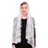 Lace Shawl Mantilla Veil Lightweight Tassel Scarf Fashion Floral Shawls and Wraps for Women Latin Mass Veil for Bride