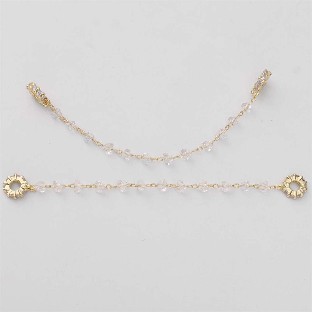 1pc 8-9cm Bracelet Safety Chain High Color Retention Gold Plating Safety Chain Tassel Pendant Chain Accessories DIY Handmade