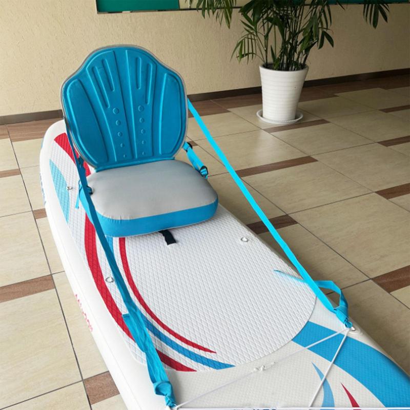 Adjustable Canoe Seat with Backrest Easy Install PVC Boat Cushion Kayak Chair for Rowboats and Paddle Boards