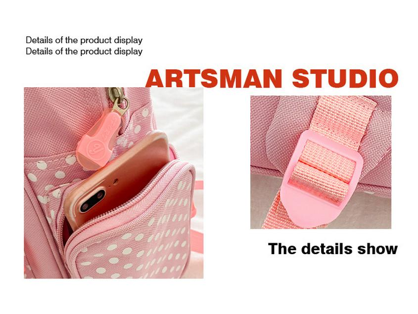 Japanese Soft Girl Cute Strawberry Embroidered Lace Backpack