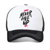 NEVER GIVE UP Print Design Unisex'S Baseball Cap Summer Outdoor Casual Sports Caps Fashion Women Breathable Mesh Cool Snapback Hat