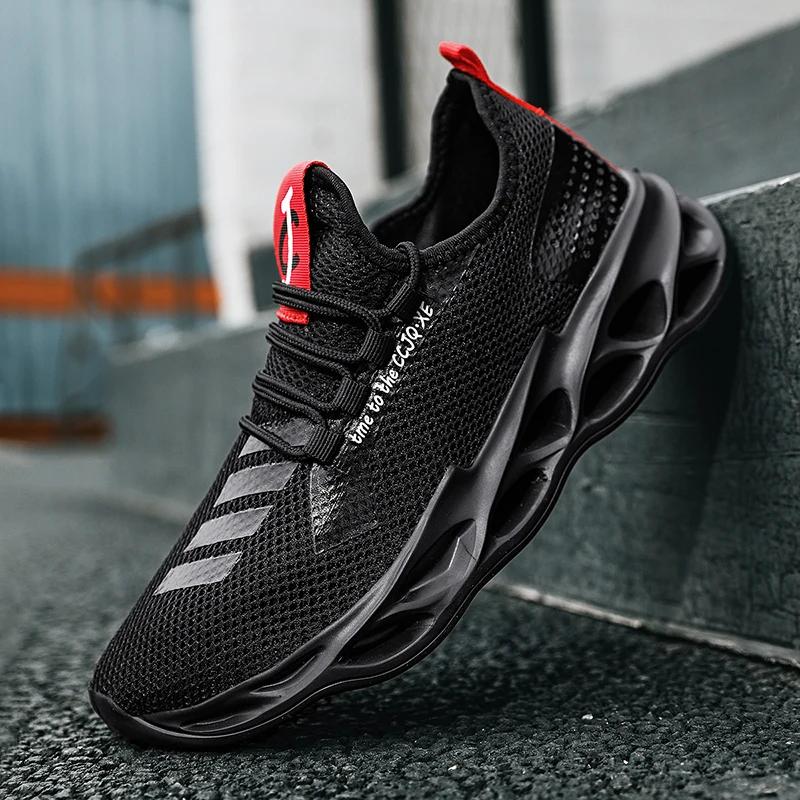Comfortable Flying Weave Men's Casual Shoes Fashion Lightweight Man Casual Sneakers Summer Breathable Men Athletic Jogging Shoes