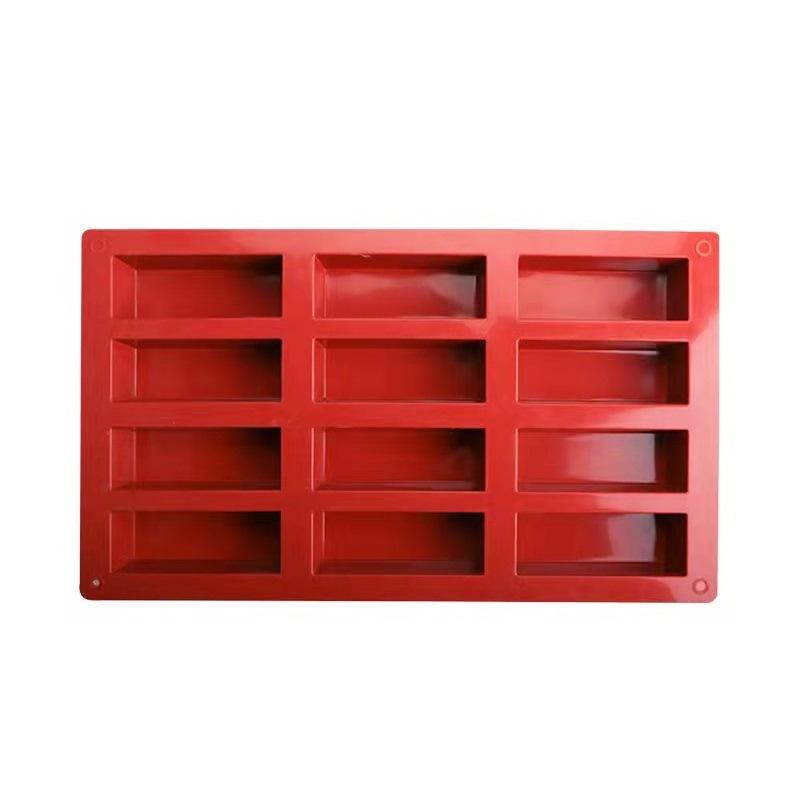 12-fach Rechteckige Silikonform - Mousse-Kuchen Schokolade Sandwich Eis DIY Backwerkzeug