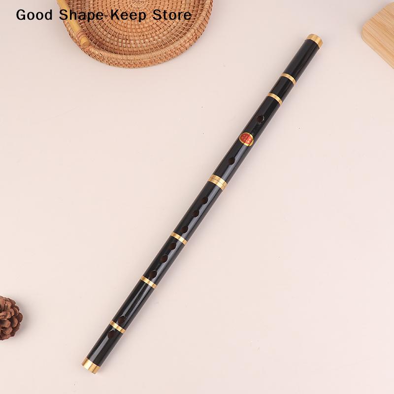 Handmade Bamboo Transverse Flute with 6 Holes F Key Folk Sound Lightweight Durable Musical Instrument for Beginners