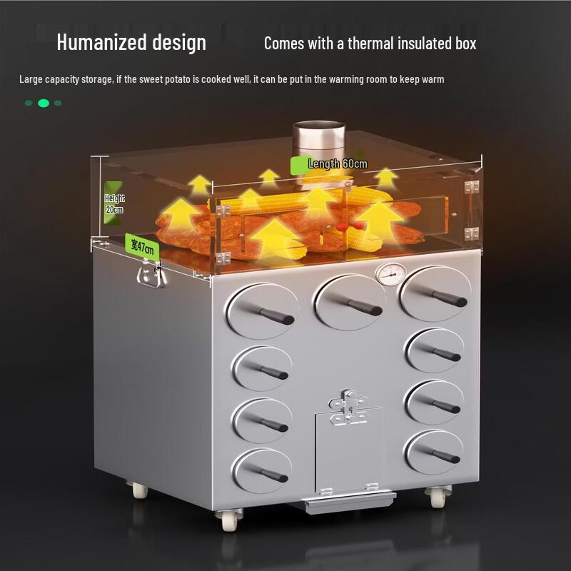 Commercial Charcoal Sweet Potato and Corn Roaster