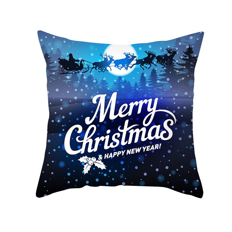 Blue Collection Sofa Car Office Cushion Cover Christmas Decoration Pillowcase Home Decor