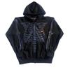 Oversized Glitter Rhinestone Hoodie Women's Loose Zip Hooded Sweatshirt Y2k Girls Gothic Sweater