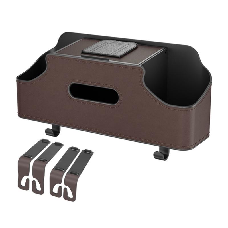 Leder Auto Sitzlehne Organizer Aufbewahrungsbox Einfache Montage Ohne Werkzeug Stark Wasserdicht Mehrere Fächer für Reise
