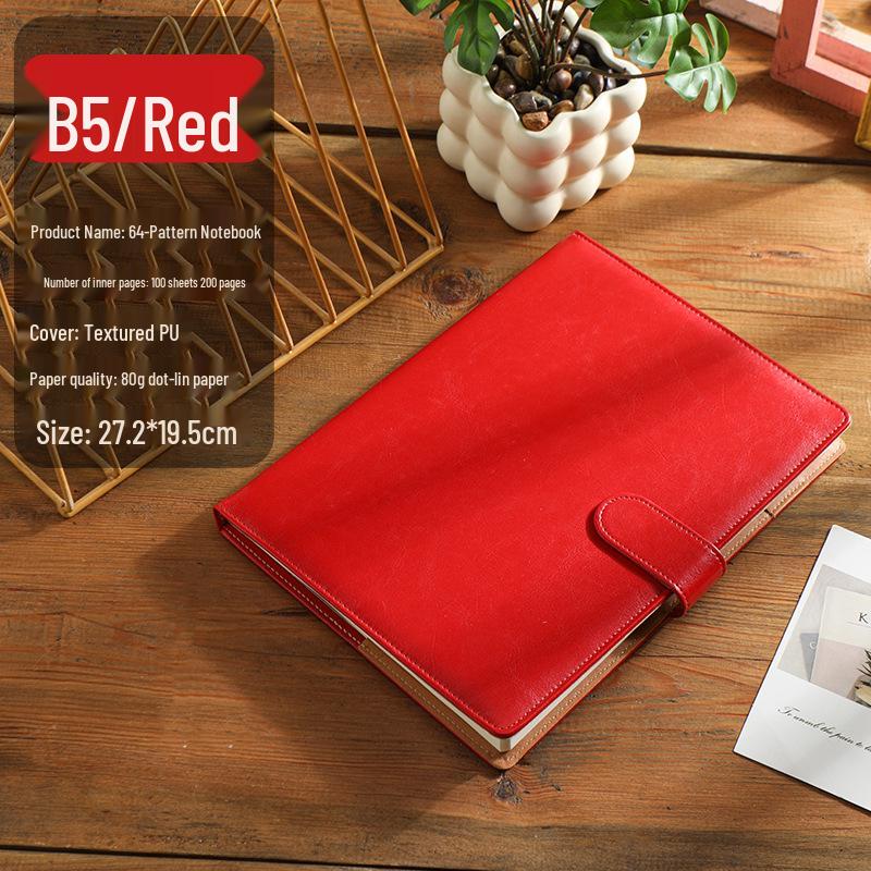 Premium Leather Business Notebook - Customizable Logo, Thickened Cover, Loose-leaf Design, Ideal for Meetings or Creative Journaling