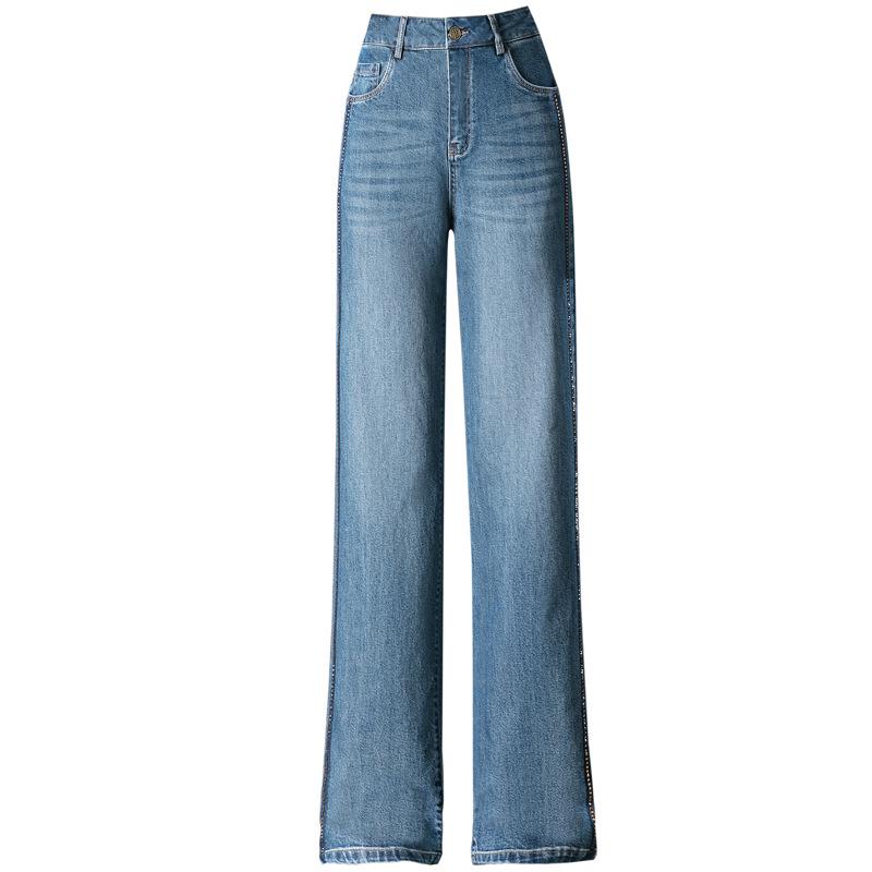 Tencel High-Waisted Wide-Leg Jeans - Women's Spring 2025 Fashion, Loose & Casual Fit.