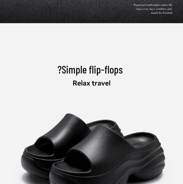 Damen Höhenverstärkende Dicksohlige Outdoor-Slipper - Sommer Strand EVA Pantoletten (8 cm)