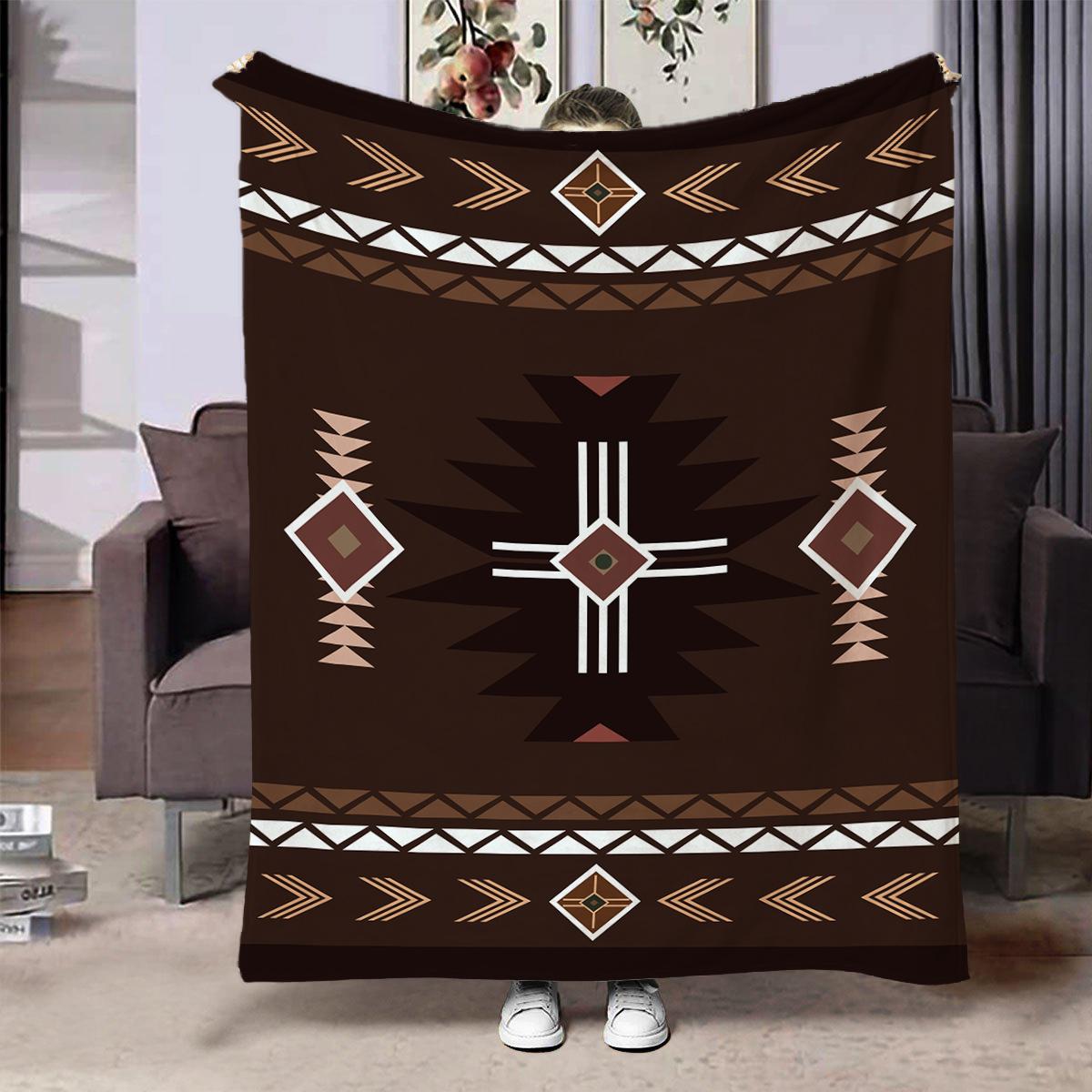 

Фланелевый плед с этническим принтом, супермягкий, уютный, для дивана, для сна, домашний плед, идеальный домашний подарок для нее 30x40in