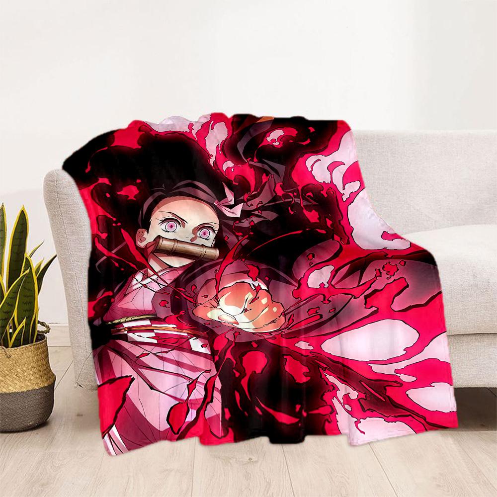 Nezuko Kamado's Journey Blankets Are Suitable for Living Rooms,making Them an Ideal Choice for Outdoor Travel and Gifts.