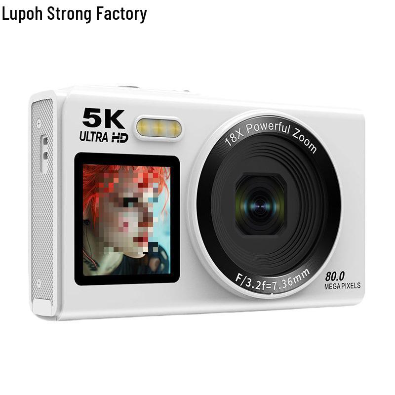 5K HD Dual-Screen Digital Camera with WIFI Transfer: Ultra-Clear Portable Selfie Cam for Students