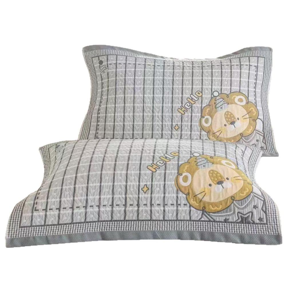Gauze Cotton Sweat-Absorbing Pillowcase, Thickened Adult Style, Double Pack.