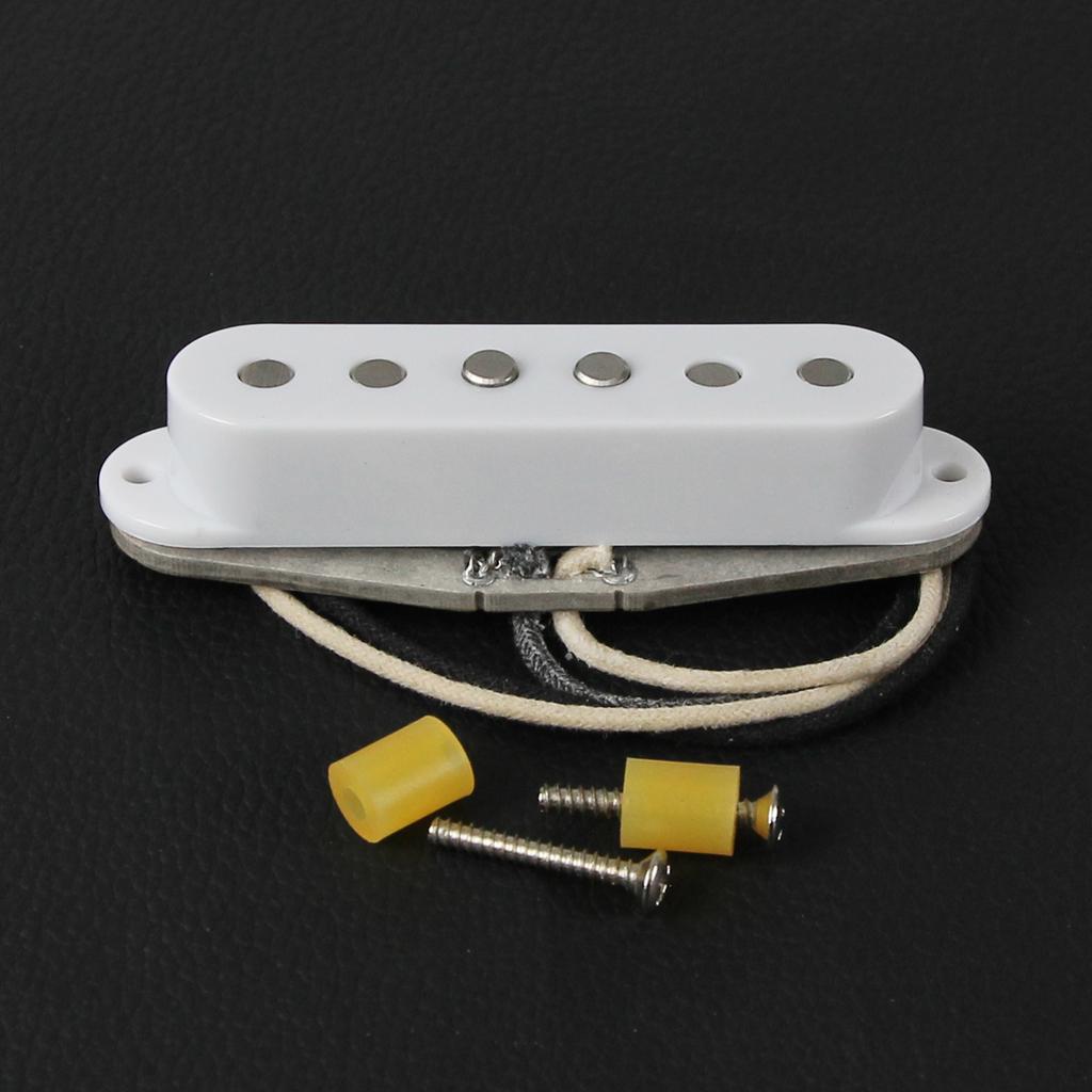 FLEOR 1pcs Electric Guitar Pickup Single Coil Alnico 5 Vintage Staggered ST SSS Fiber Bobbin Guitar Parts 52mm