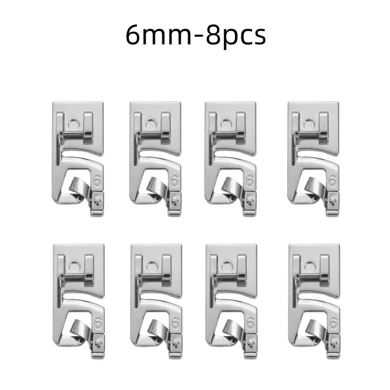 3/6mm Haushaltsnähmaschine Zubehör Nähfuß Füße Kit Set Saumfuß Ersatzteile Für Nähmaschine Zubehör