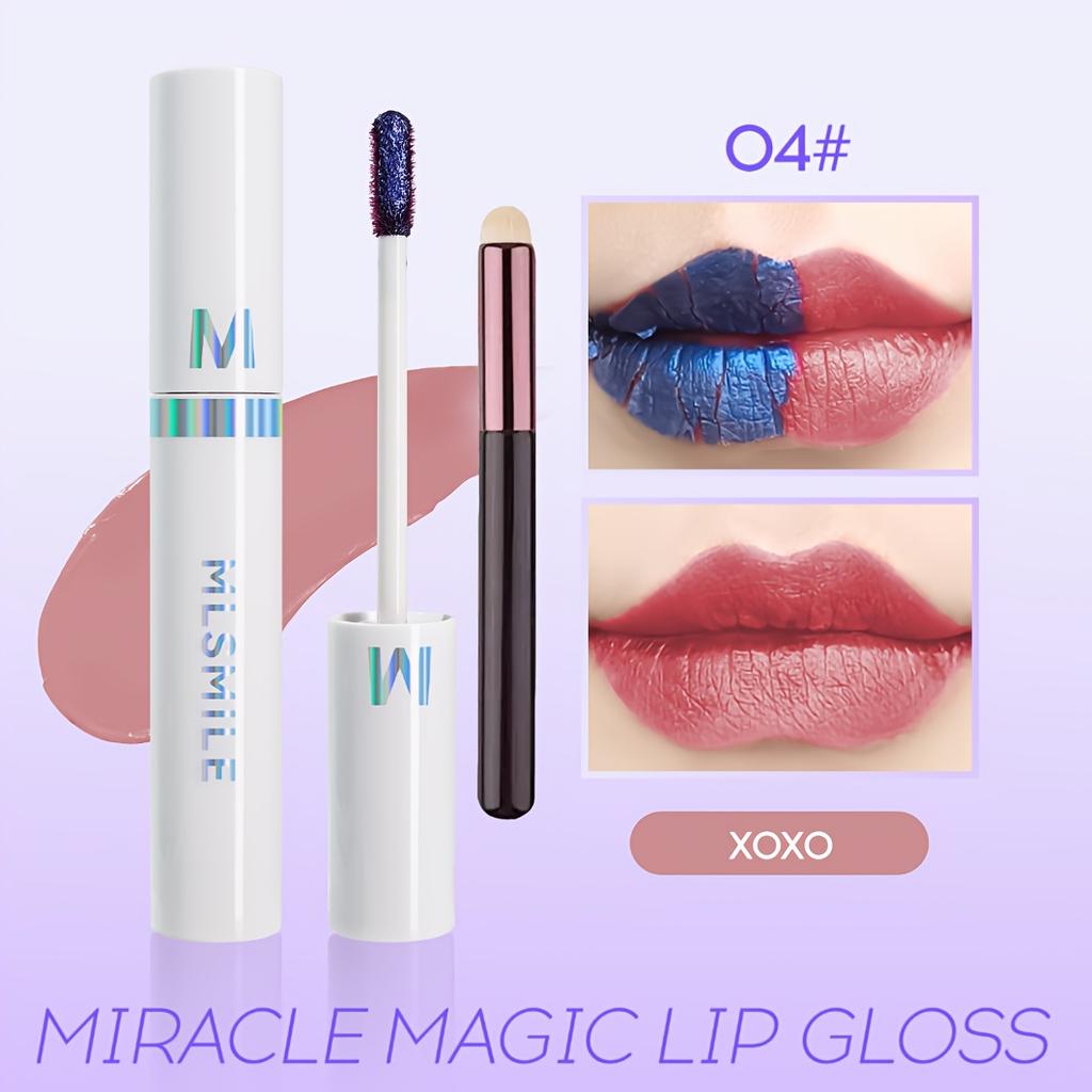 Magic Lip Mask Lip Glaze + Lip Brush | Long-lasting, Waterproof, Anti-smudge Lip Glaze, Plant Moisturizing Formula, Matte Lipstick