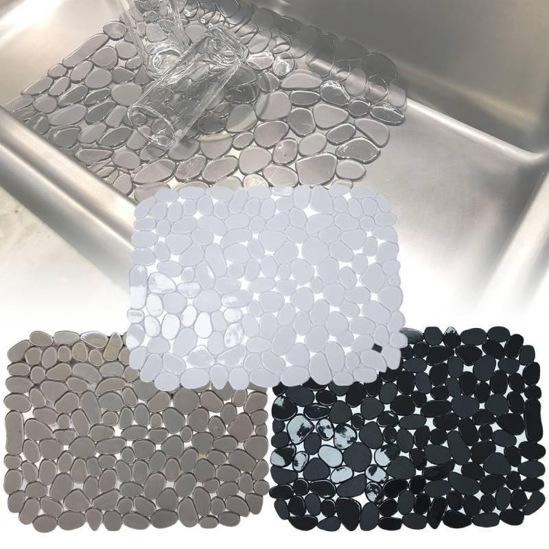 Beskyttelse Vask Kjøkkenmatte Småsteinform Avrenningsmatte 30x40cm Pvc Ikke Verktøy Sklisikker