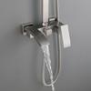 Stal Nierdzewna 304 Łazienkowa Słuchawka Prysznicowa Bateria Ścienna Zestaw Baterii Prysznicowej Ciepłej i Zimnej Ręczna Słuchawka Nikiel
