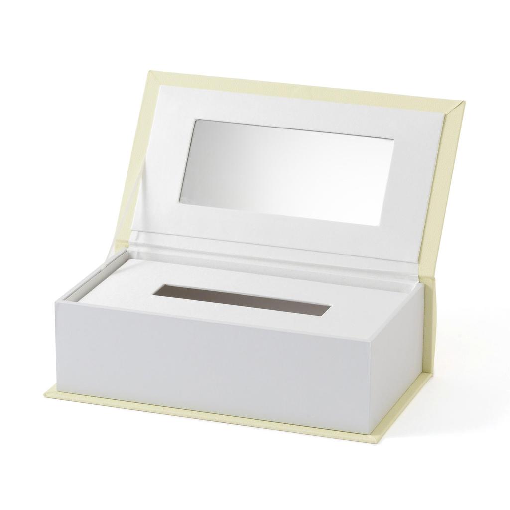 Francfranc Book Tissue Cat Light with Interior Finish Box, Design, Yellow, Mirror,