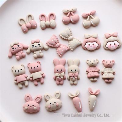 Pink Coffee Cherry Bow DIY Jewelry Accessories for Little Girls