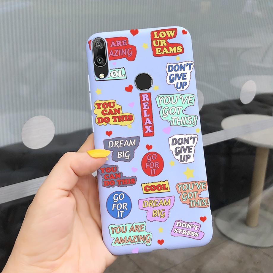 For Huawei Y7 2019 Case Soft TPU Phone Case Y 7 2019 Cover for Huawei Y7 Prime 2019 Silicone Coque Funda Matte Skily Back Shell