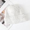 Retro knitted hat women's autumn and winter warm ear protection wool hat trendy versatile face small bag head cold hat