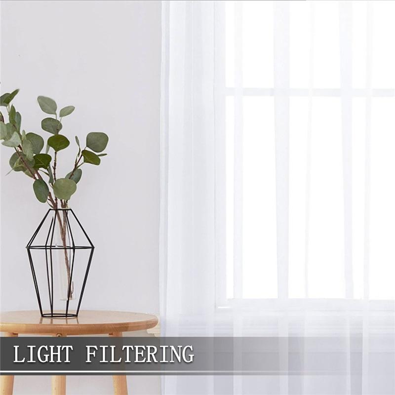 Schlafzimmer Unifarbene Doppelstrang-Triton-Vorhänge, Wohnzimmer Gaze-Vorhänge, Halbschatten-Atmosphäre, Dünne Fensterrollos
