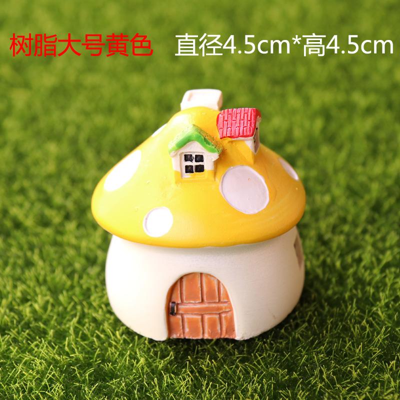 Mini Resin Moss Micro Landscape Decor Outdoor Fairy Miniature Garden Mushroom House Ornaments Handicraft Flower Pot Accessories