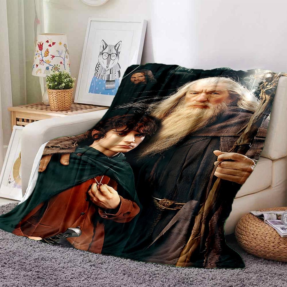 

1pc Gandalf Lord of the Rings Flannel Blanket Soft Warm Throw for Home, Office, Travel, All-Season Cozy Bedding GiftL1153 80cmx120cm(31inx47in)