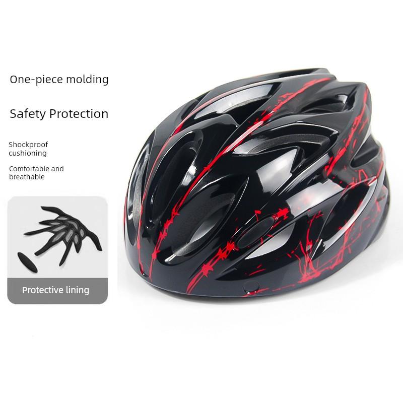 Bicycle Riding Helmet, Color-Changing Magnetic Goggles, Adult Men's and Women's Mountain Bike, Road Bike Safety Helmet, Takeaway Helmet