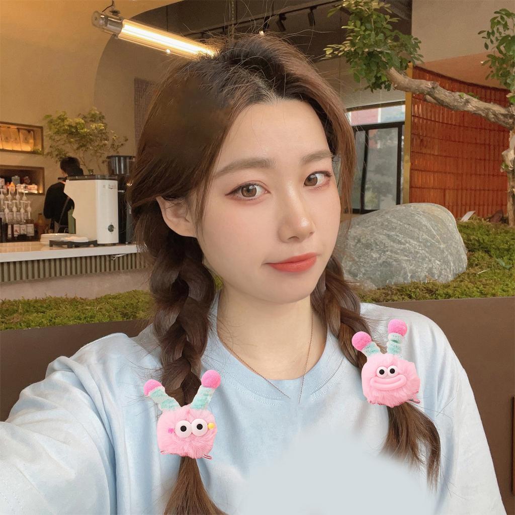 Furry Cartoon Plush Hair Clip Little Monster Barrettes Duckbill Hairpin for Women and Girl Party Accessories Headwear