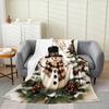 Snowman Winter Holiday Throw Blanket Festive Design for Living Room Decor Gift for Her CozyStyle180x250