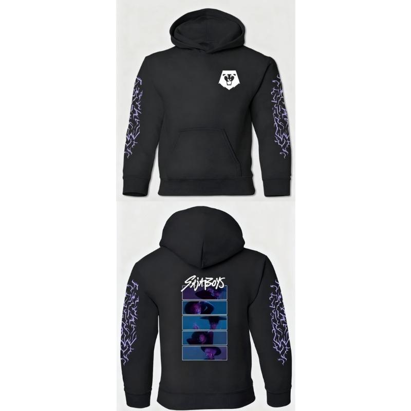 KPop Demon Hunters Saja Gutter Hettegensere For Barn Høst Vinter Varme Hettegensere Pullover Barne Gutt Hettegensere