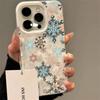 Wrinkled Texture Cute Snowflake Phone Case for iPhone 17 Pro Air 16 15 14 13 12 11 Pro Max 14 15 16 Plus Shockproof Soft Cover
