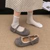 Fashion Lace Ballet Style Round Head Shallow Mouth Flat Sole Shoes Women's Summer Skirt Mary Jane Shoes