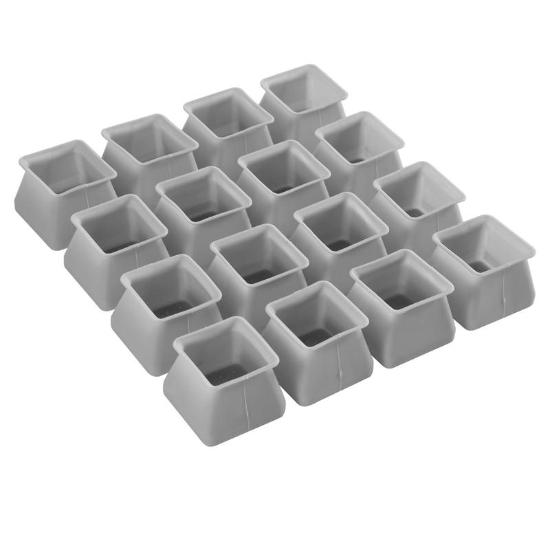 Good-16Pcs Chair Leg Caps Silicone Floor Protector Square Furniture Table Feet Cover Anti-Slip Bottom Chair Pads