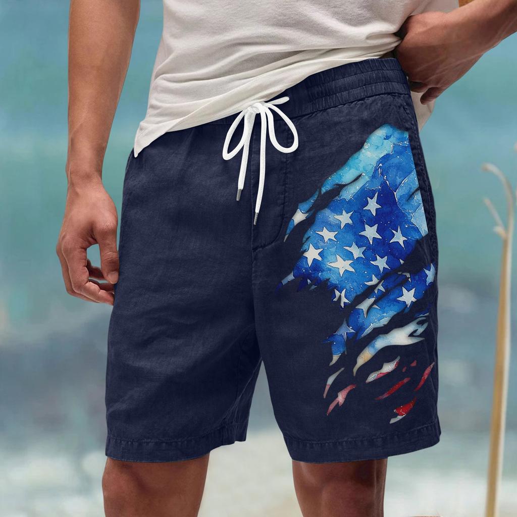 Męskie letnie, duże, swobodne, luźne spodnie sportowe, szorty plażowe