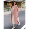 Women's Mid-Length Wool Coat - 2024 Autumn/Winter Hepburn Style, Loose Fit, Korean Design