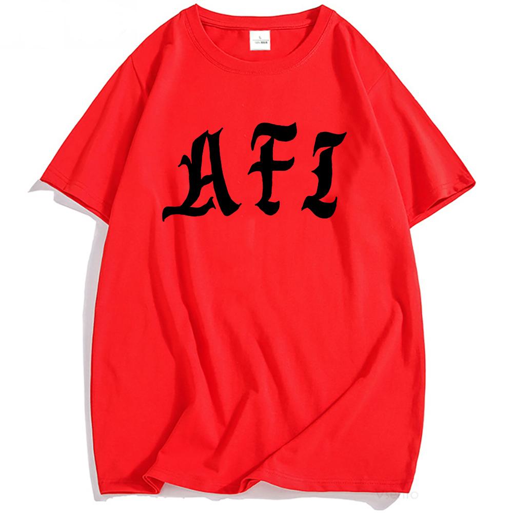 

Футболка с принтом логотипа Afi, летняя, с коротким рукавом, хлопковая, повседневная, модная, свободного кроя, мужская, унисекс, уличная одежда, с круглым вырезом, мужской топ 2XL
