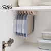 Ventilated Lid Storage Rack Crisper Rack, with 5-Slot Partition, Adhesive Wall Mount Anti-Mold Mold Resistant Holder Hanger, Space Saving Organizer
