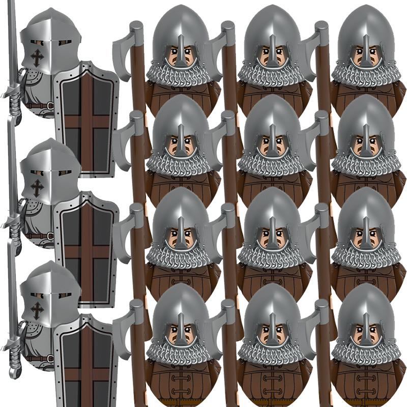 Kids Toys Medieval Military Figures Imperial Forbidden Army Knight Legion Ancient Soldier Suits Building Blocks Model Gifts