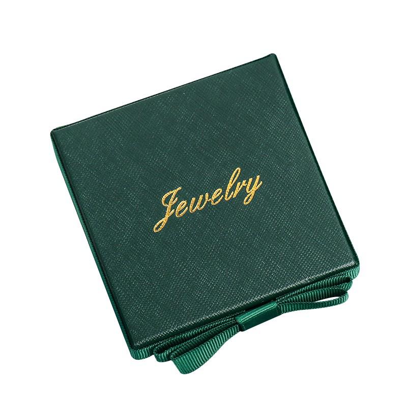 Dark Green Bowknot Jewelry Box for Necklace, Ring, Ear Stud, or Pendant