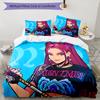 3pcs KPop Demon Hunters MIRA2 Design Cover Set - HD Printed Bedding with 1 Cover and 2 Pillowcases - Perfect for Home and Dorm Decor